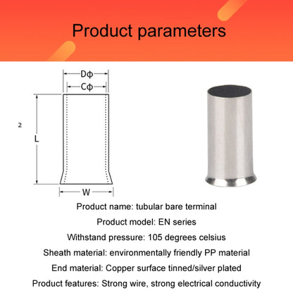 Electrical Wiring Tube Type Cold Pressed European Style Pin Set, 1900pcs /Set