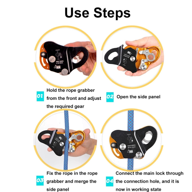 XINDA TPQ6608 High-altitude Work Protector Removable Self-locking Rope Grabber