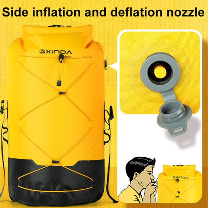 XINDA XD-BAG19 IPX7 Waterproof Outdoor Stream Tracing Backpack Diving Bag, Yellow-16L, Yellow-26L, Yellow-36L, Blue-16L, Blue-26L, Blue-36L, Light Gray-16L, Light Gray-26L, Light Gray-36L, Black-16L, Black-26L