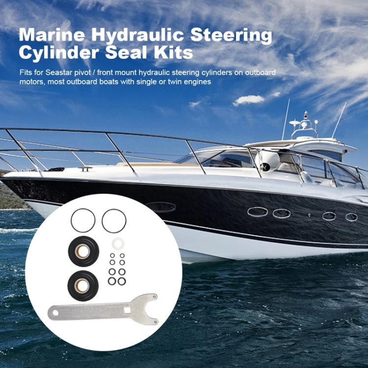 For Seastar HS5157 Boat Front Mount Hydraulic Steering Cylinder Seal Kits Wrench Tool