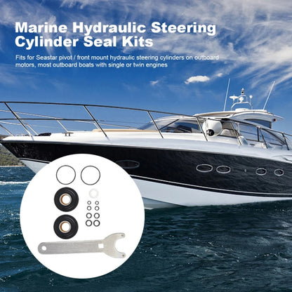 For Seastar HS5157 Boat Front Mount Hydraulic Steering Cylinder Seal Kits Wrench Tool