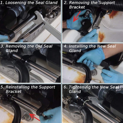 For Seastar HS5157 Boat Front Mount Hydraulic Steering Cylinder Seal Kits Wrench Tool