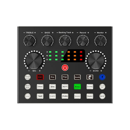 V8S Audio Mixer Live Voice Changer External Sound Card, Black, Gold Triangle Set, Black Triangle Set, Gold Cantilever Set, Black Cantilever Set, Gold Cantilever+Lamp