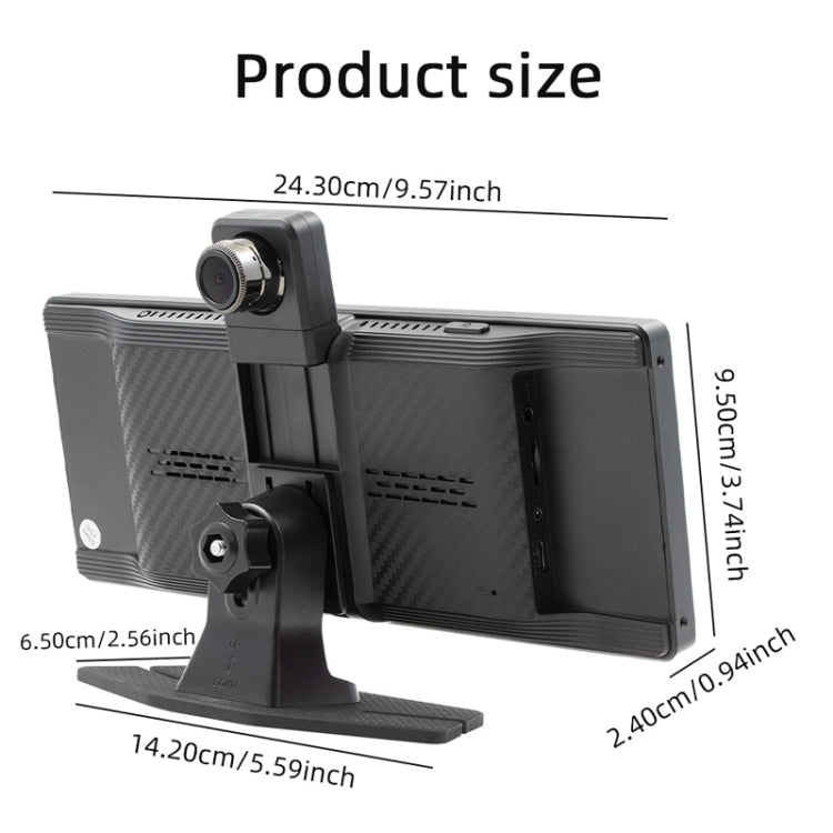 Car Bluetooth Portable DVR Monitor Support Carplay/Android Auto, Display, Display+ Camera