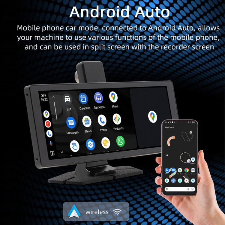 Car Bluetooth Portable DVR Monitor Support Carplay/Android Auto, Display, Display+ Camera