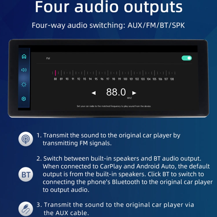 Car Bluetooth Portable DVR Monitor Support Carplay/Android Auto, Display, Display+ Camera