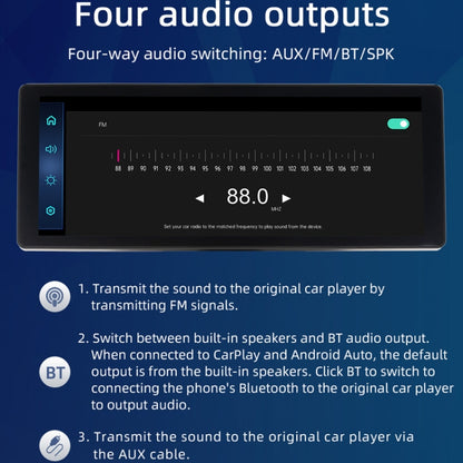 Car Bluetooth Portable DVR Monitor Support Carplay/Android Auto, Display, Display+ Camera