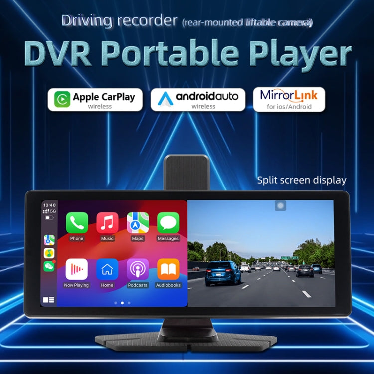 Car Bluetooth Portable DVR Monitor Support Carplay/Android Auto, Display, Display+ Camera