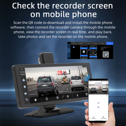 Car Bluetooth Portable DVR Monitor Support Carplay/Android Auto, Display, Display+ Camera