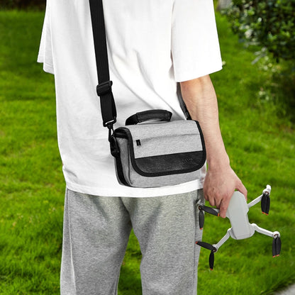 For DJI Mini 4 Pro Baona BN-H016 Portable Waterproof Crossbody Drones Storage Bag, Grey, Black