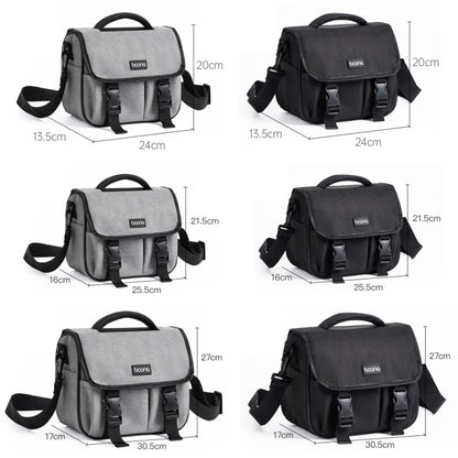 Baona BN-H017 Photography SLR / Micro Single Cross-Body Camera Storage Bag, S Gray, S Black, M Gray, M Black, L Gray, L Black