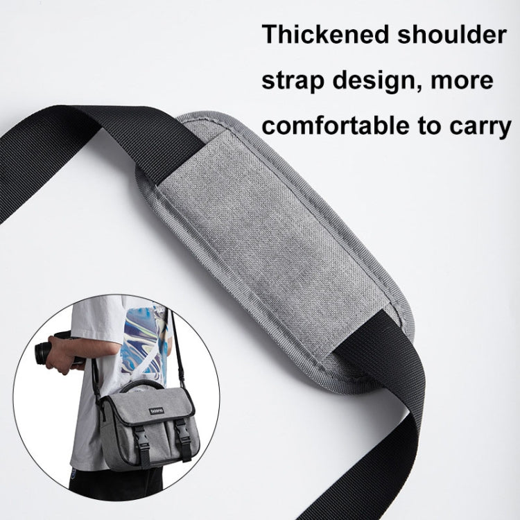 Baona BN-H017 Photography SLR / Micro Single Cross-Body Camera Storage Bag, S Gray, S Black, M Gray, M Black, L Gray, L Black