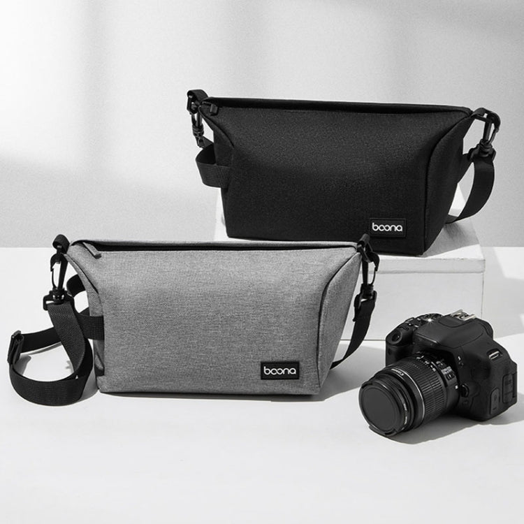 Baona BN-H012 Multifunctional Outdoor Crossbody Digital Camera Bag Lens Protection Bag, Grey, Black