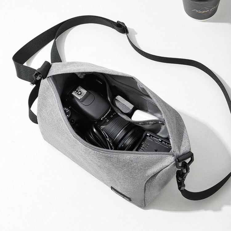 Baona BN-H012 Multifunctional Outdoor Crossbody Digital Camera Bag Lens Protection Bag, Grey, Black