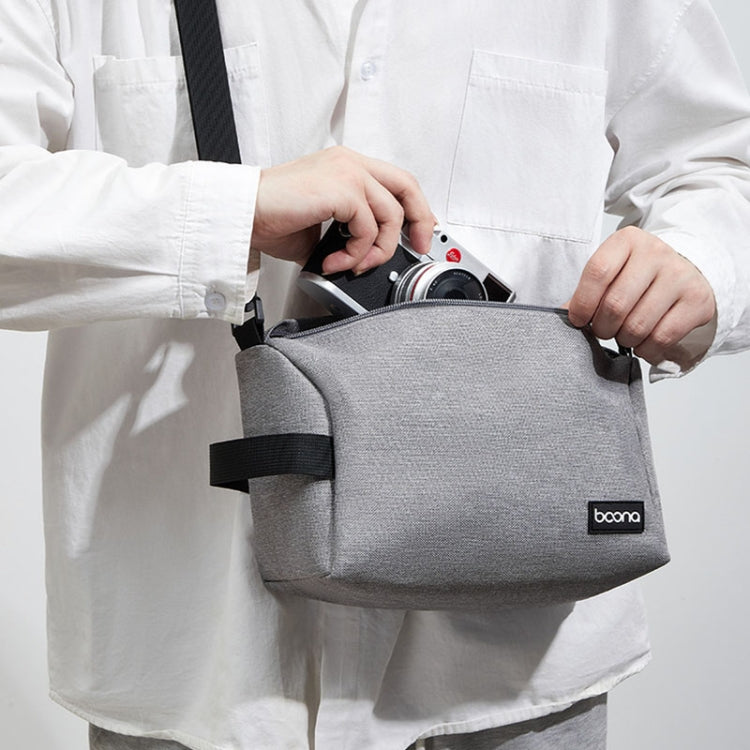 Baona BN-H012 Multifunctional Outdoor Crossbody Digital Camera Bag Lens Protection Bag, Grey, Black