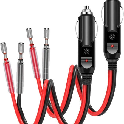 16AWG 15A 12V/24V Fused Cigarette Lighter Plug With Lead, 1pair