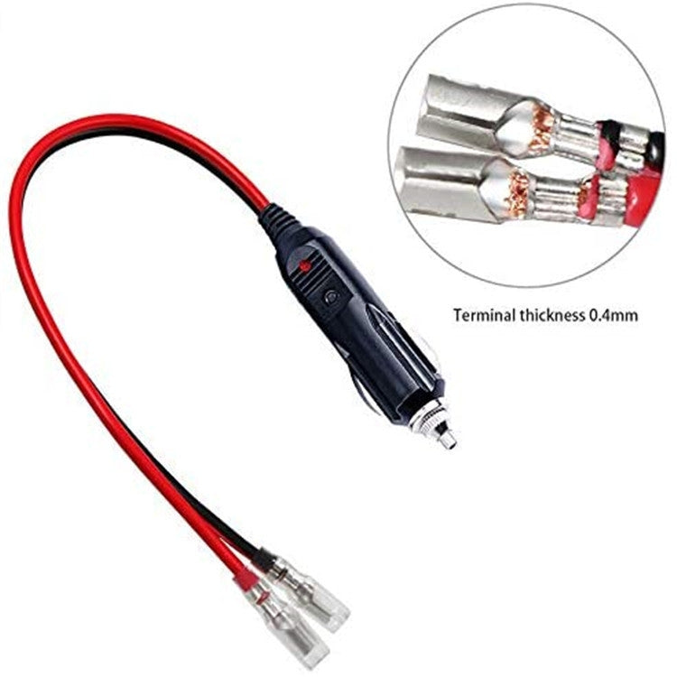 16AWG 15A 12V/24V Fused Cigarette Lighter Plug With Lead, 1pair