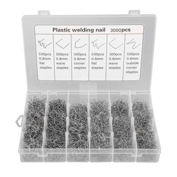 Boxed Car Bumper Broken Repair Welding Wire Nails, 600pcs /Set, 1200pcs /Set, 1500pcs /Set, 1800pcs /Set, 3000pcs /Set