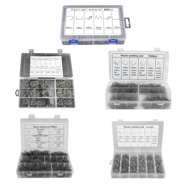 Boxed Car Bumper Broken Repair Welding Wire Nails, 600pcs /Set, 1200pcs /Set, 1500pcs /Set, 1800pcs /Set, 3000pcs /Set