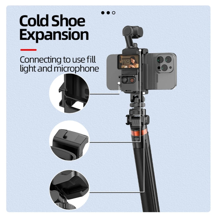 For DJI Osmo Pocket 3 Phone Holder Expansion Bracket With 3 Cold Shoe Port
