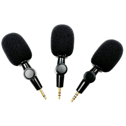 Mobile Phone Live Broadcast Microphone, Pro 3.5 Straight Head 3-section Plug (Sponge Cover), Pro 3.5 Straight Head 4-section Plug (Sponge Cover), Pro 3.5 Straight Head 2-section Plug (Sponge Cover)