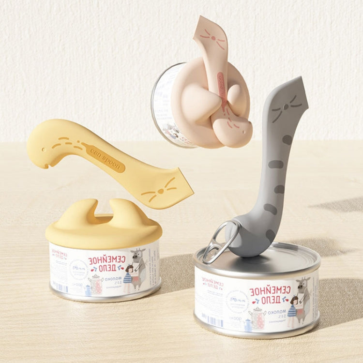 Silicone Pet Can Opener Food Spoon Dog Cats Can Sealing Lid + Spoon