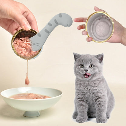 Silicone Pet Can Opener Food Spoon Dog Cats Can Sealing Lid + Spoon