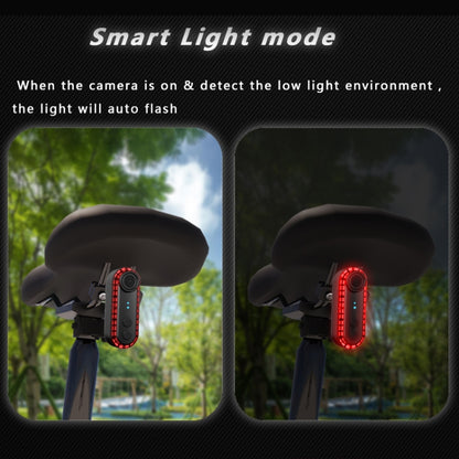 Bike Warning Tail Light 1080P WiFi Camera Recorder Waterproof Bicycle Rear Light for Riding Cycling, Rotate Mount, Clamp Mount, Strap Mount, Rearview Mirror Mount, Saddle Tube Mount