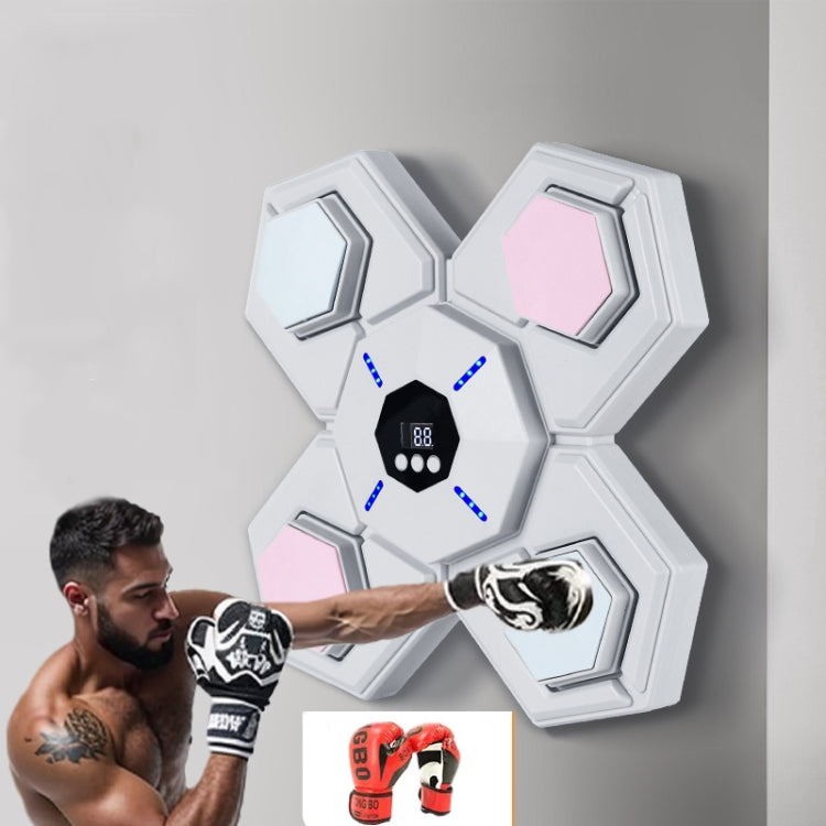 Bluetooth Music Boxing Machine Countable Rechargeable Fitness Equipment, Without Gloves Pink Blue, With Adult Gloves Pink Blue, With Child Golves Pink Blue, With Adult & Child Gloves Pink Blue, Without Gloves Blue, With Adult Gloves Blue