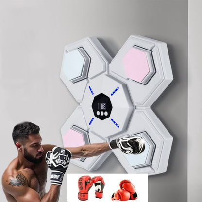 Bluetooth Music Boxing Machine Countable Rechargeable Fitness Equipment, Without Gloves Pink Blue, With Adult Gloves Pink Blue, With Child Golves Pink Blue, With Adult & Child Gloves Pink Blue, Without Gloves Blue, With Adult Gloves Blue