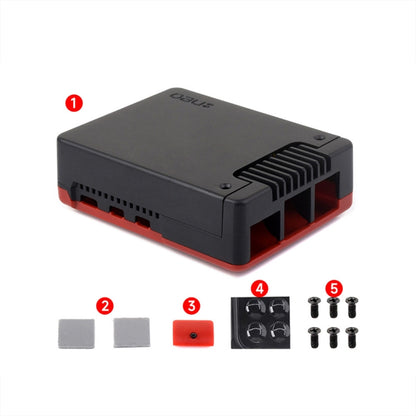 Waveshare 26587 For Raspberry Pi 5 Argon Neo Aluminum Alloy Case, Standard, M.2 Upgraded