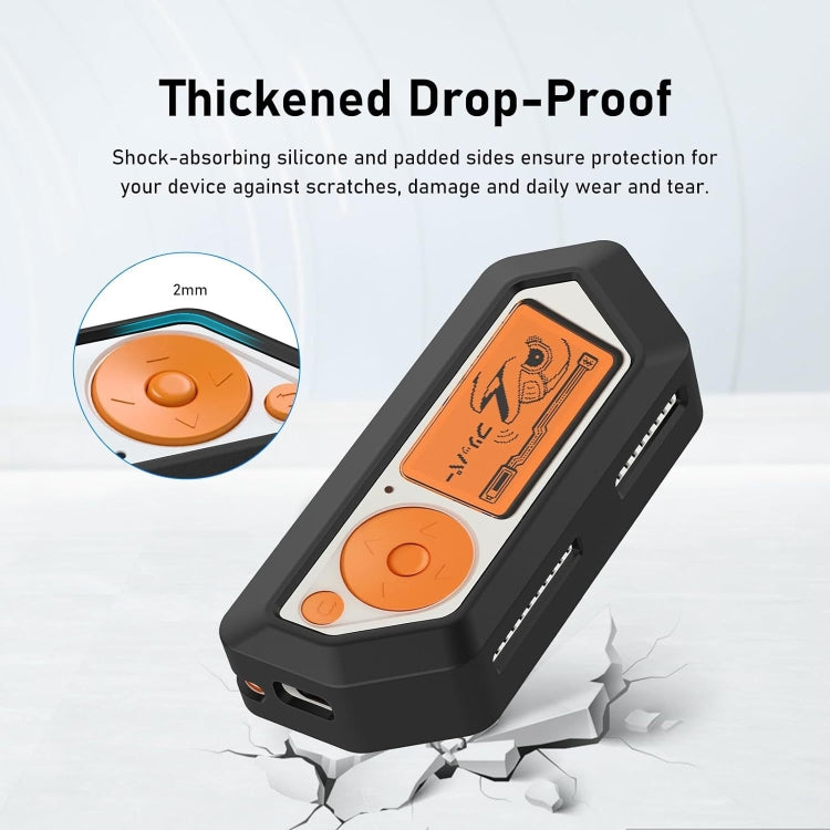 For Flipper Zero Electronic Pet Silicone Full-Cover Protective Case, Black