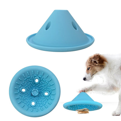 Silicone Dog Slow Feeder Bowl Fun Interactive Licking Toy, Green, Light Blue, Gray White