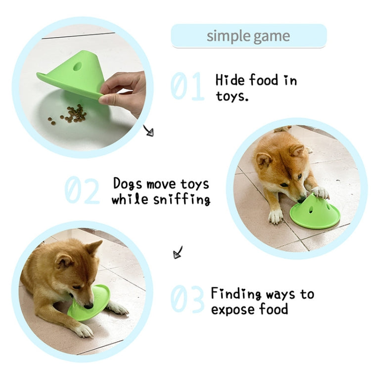 Silicone Dog Slow Feeder Bowl Fun Interactive Licking Toy, Green, Light Blue, Gray White