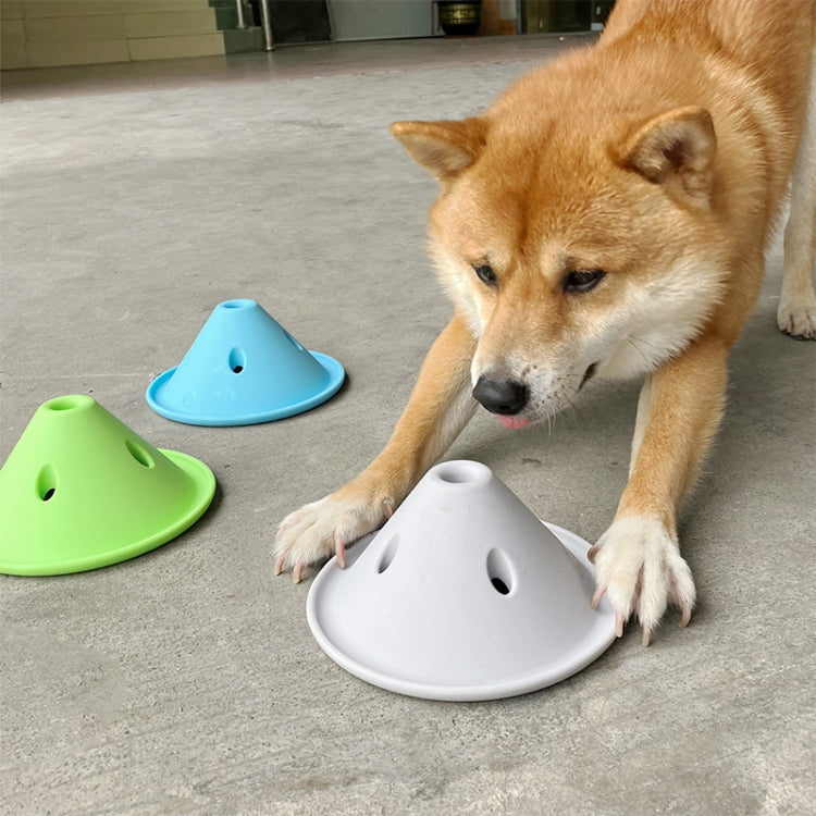 Silicone Dog Slow Feeder Bowl Fun Interactive Licking Toy, Green, Light Blue, Gray White