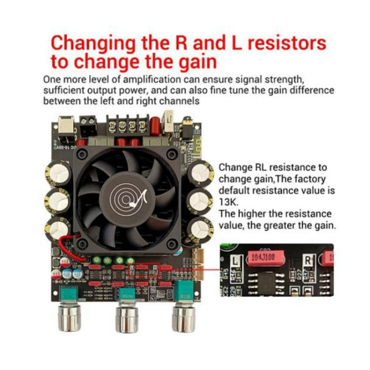 HIFI Dual-Channel High-Power TPA3255 Digital Amplifier Board, ZK-3002T