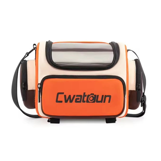 Cwatcun D121 Shoulder Crossbody Camera Bag Colorful Large Capacity Waterproof Digital Photography Bag, Small Orange Red, Medium Orange Red, Large Orange Red