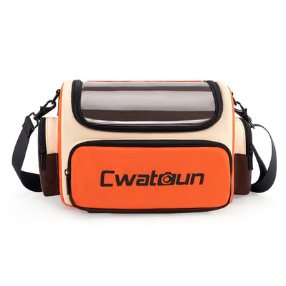 Cwatcun D121 Shoulder Crossbody Camera Bag Colorful Large Capacity Waterproof Digital Photography Bag, Small Orange Red, Medium Orange Red, Large Orange Red