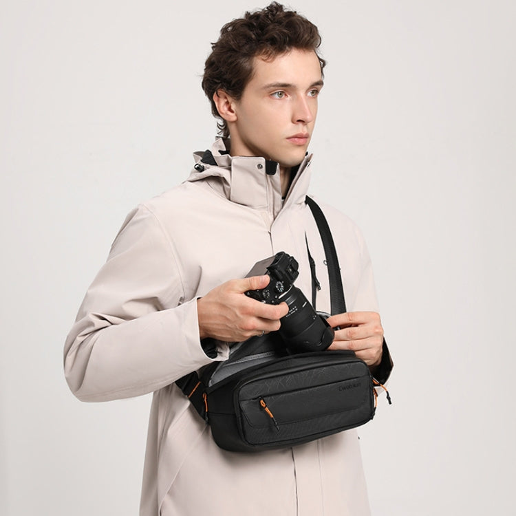 Cwatcun D133 Camera Chest Bag Multi-functional Handheld Slanting Cross Shoulder Camera Casual Bag, Small Black, Medium Black, Large Black