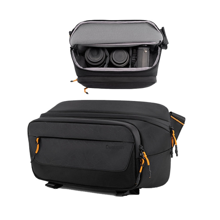 Cwatcun D133 Camera Chest Bag Multi-functional Handheld Slanting Cross Shoulder Camera Casual Bag, Small Black, Medium Black, Large Black