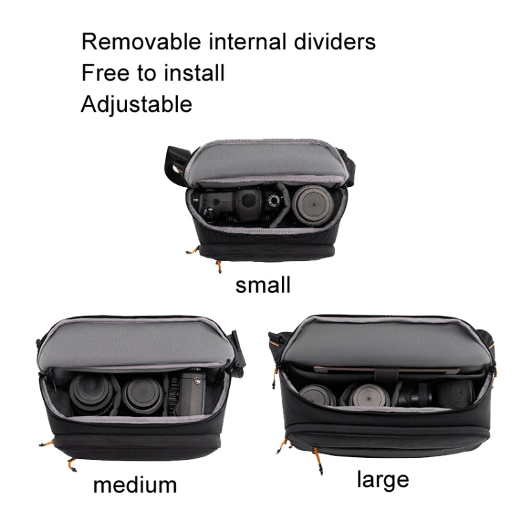 Cwatcun D133 Camera Chest Bag Multi-functional Handheld Slanting Cross Shoulder Camera Casual Bag, Small Black, Medium Black, Large Black