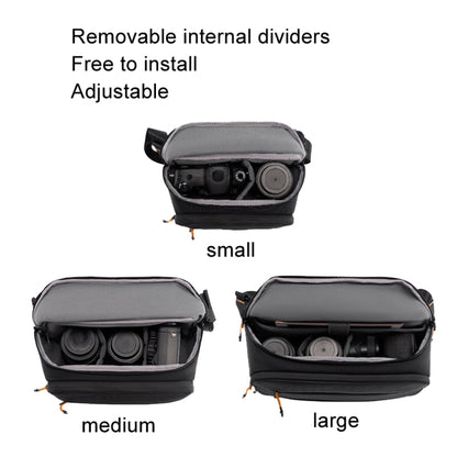 Cwatcun D133 Camera Chest Bag Multi-functional Handheld Slanting Cross Shoulder Camera Casual Bag, Small Black, Medium Black, Large Black