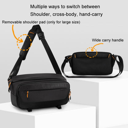 Cwatcun D133 Camera Chest Bag Multi-functional Handheld Slanting Cross Shoulder Camera Casual Bag, Small Black, Medium Black, Large Black