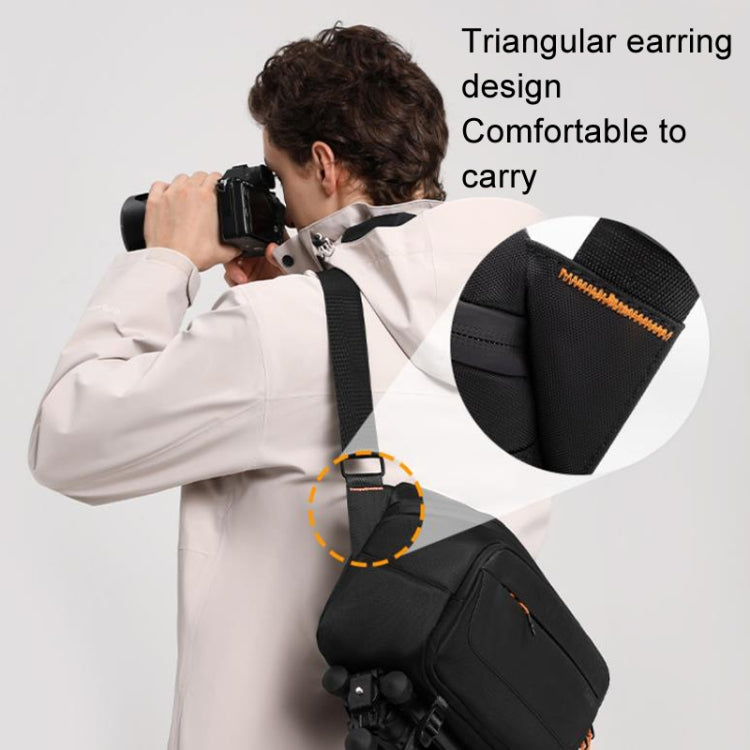 Cwatcun D133 Camera Chest Bag Multi-functional Handheld Slanting Cross Shoulder Camera Casual Bag, Small Black, Medium Black, Large Black
