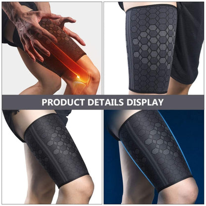 Thigh Protection Compression Bandage High Elastic Knitted Nylon Sports Protective Gear, S, M, L