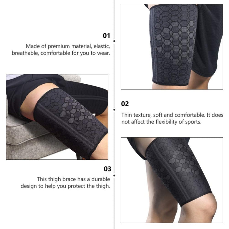 Thigh Protection Compression Bandage High Elastic Knitted Nylon Sports Protective Gear, S, M, L