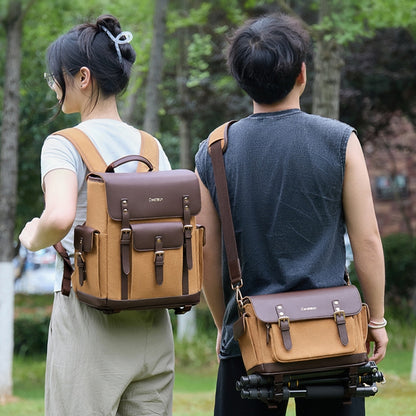 Vintage Waterproof Canvas Bag DSLR Camera Photo Bag, Cwatcun D127 Single Shoulder