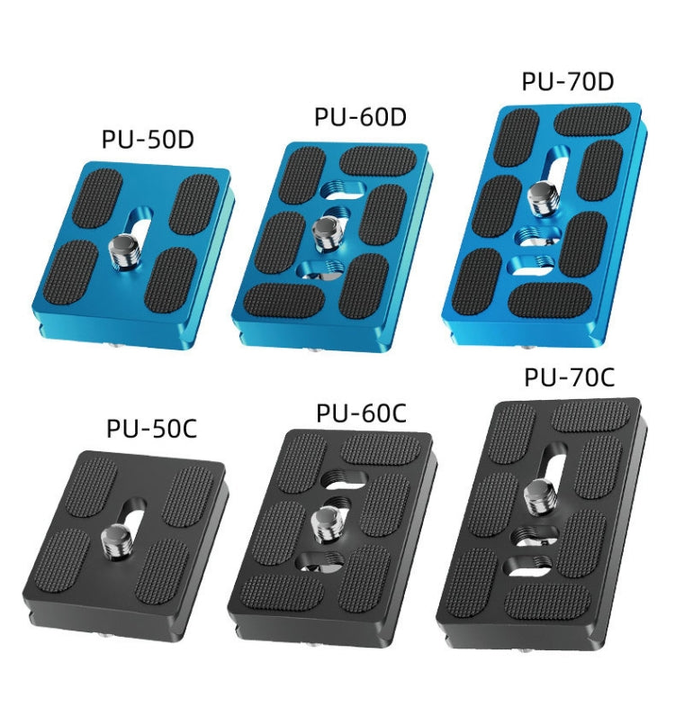For Arca Type SLR Camera PU Quick Release Plate Aluminum Alloy CNC Ball Head Quick Release Plate, BEXIN PU-50C, BEXIN PU-50D, BEXIN PU-60C, BEXIN PU-60D, BEXIN PU-70C, BEXIN PU-70D
