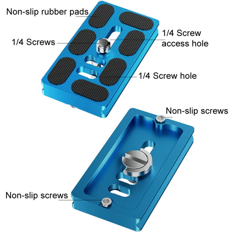 For Arca Type SLR Camera PU Quick Release Plate Aluminum Alloy CNC Ball Head Quick Release Plate, BEXIN PU-50C, BEXIN PU-50D, BEXIN PU-60C, BEXIN PU-60D, BEXIN PU-70C, BEXIN PU-70D