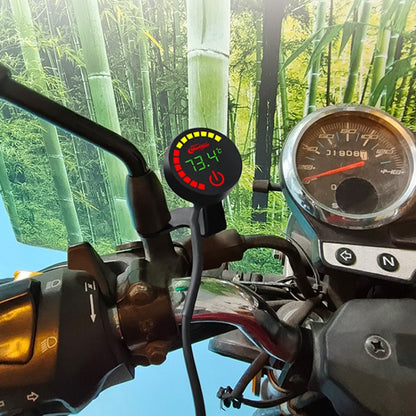 Morfayer Motorcycle Dual Display Intelligent Alarm Power Meter, Voltmeter, Water Temperature Meter, Voltmeter+Water Temperature Meter